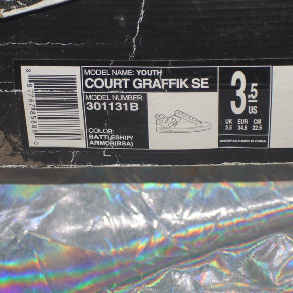 NWT GRAY KIDS DC SHOES - Picture 4 of 4